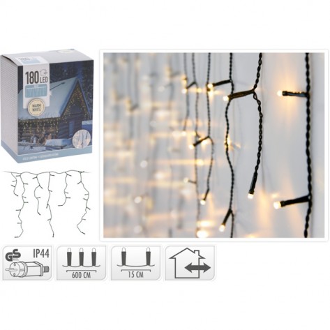 LAMPICE ICICLE 180LED WW KOOP