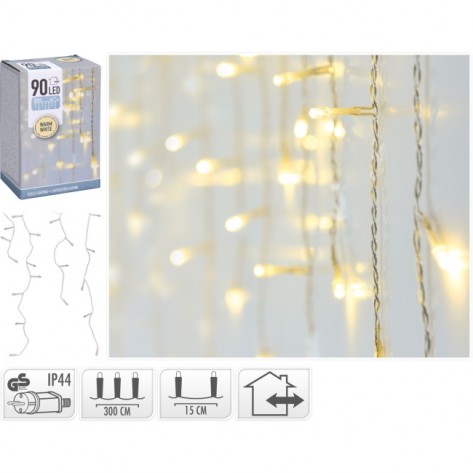 LAMPICE ICICLE 90LED WW KOOP