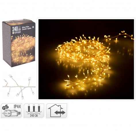 SREBRNA ŽICA SA 240LED LAMP. WW KOOP