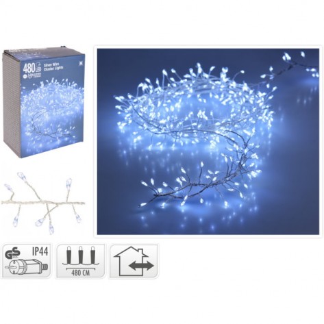 SREBRNA ŽICA 480LED CLUSTER BIJ. KOOP