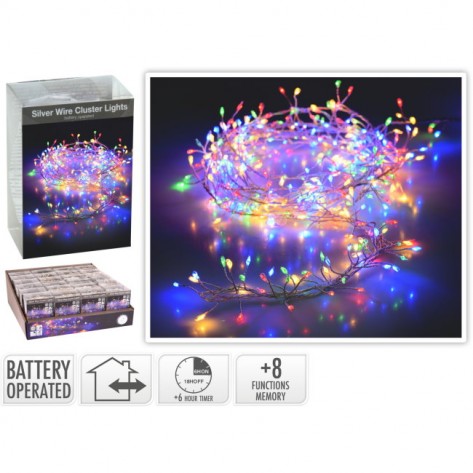 SREBRNA ŽICA SA 100LED MULTI BO IP44 KOOP