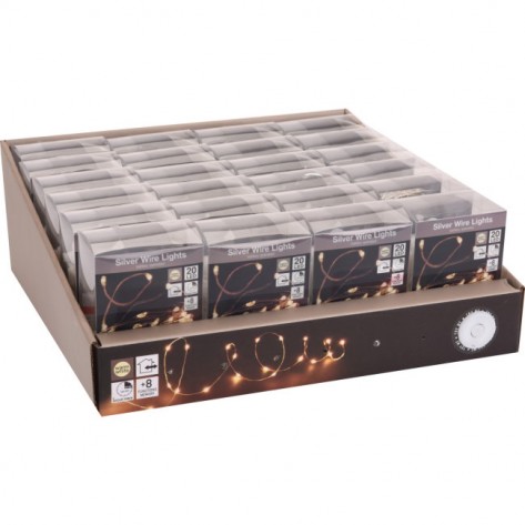 SREBRNA ŽICA SA 20LED LAMPICA WW BO IP44 KOOP