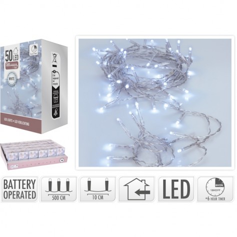LAMPICE LED 50KOM BO BIJELE TIMER KOOP