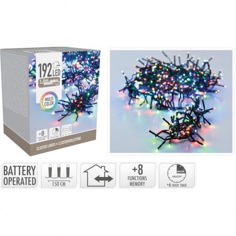 LAMPICE CLUSTER 192LED MULTICOLOR KOOP