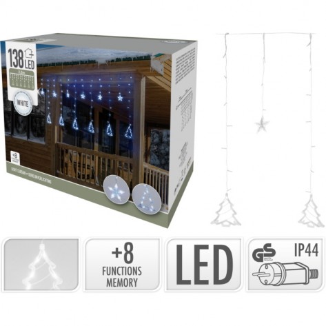 ZAVJESA BORIĆI/ZVIJEZDE 138LED LAMPICA WW KOOP