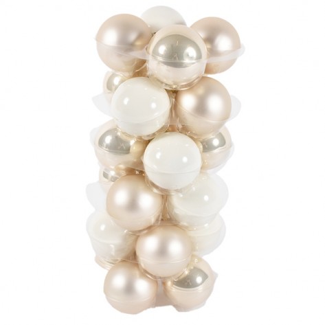 KUGLICA 6CM CHAM/BIJ. SET 24KOM DKO