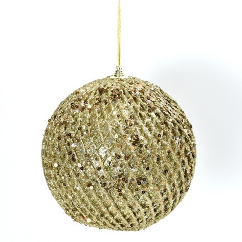 KUGLICA ŠLJOKICE 20CM ZLAT. DKO