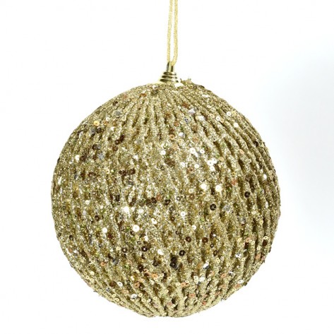 KUGLICA ŠLJOKICE 15CM ZLAT. DKO