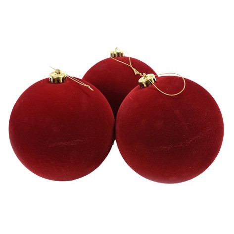 KUGLICA VELUR DIA 15CM BORDO (3) 1KOM DKO