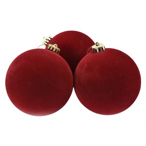 KUGLICA VELUR DIA 12CM BORDO (3) 1KOM DKO