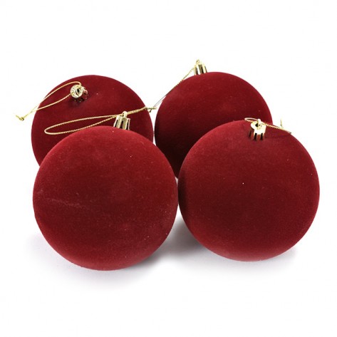 KUGLICA VELUR DIA 10CM BORDO (4) 1KOM DKO