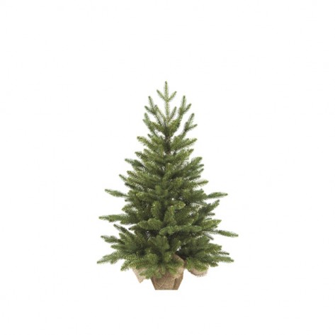BOŽIĆNO DRVCE VAZA JUTA H60CM ZEL. DKO