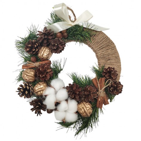 VIJENAC ČEŠERI/CIMET/SMREKA/PAMUK DIA 25CM DKO