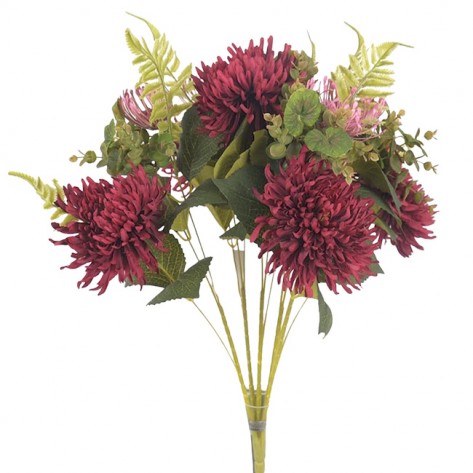 KRIZANTEMA BUKET X10 60CM BORDO DKO