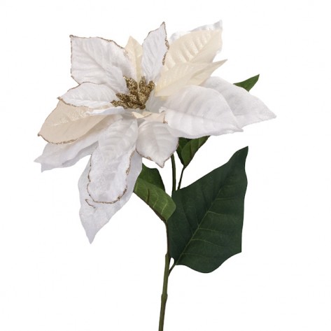 BOŽIĆNA ZVIJEZDA 84CM BIJ/KREM DKO