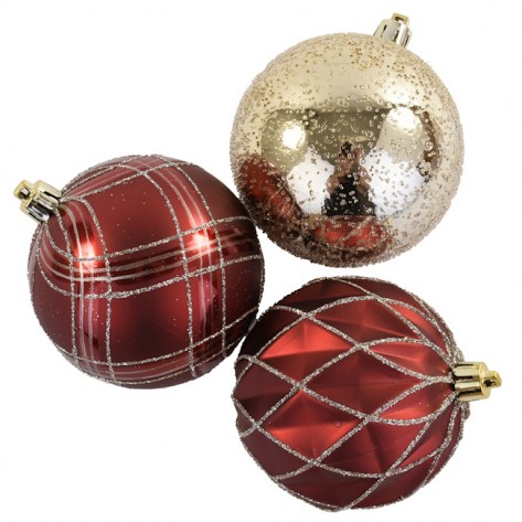 KUGLICE DIA 8CM CRV/ZLAT. 9KOM DKO