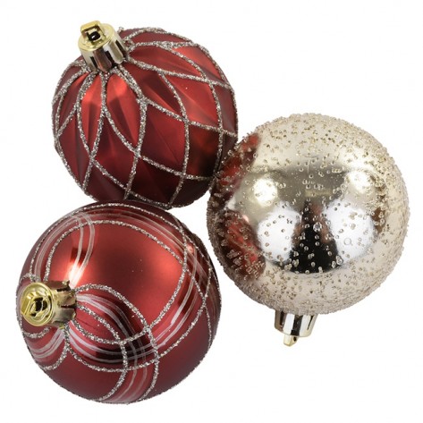 KUGLICE DIA 6CM CRV/ZLAT. 9KOM DKO