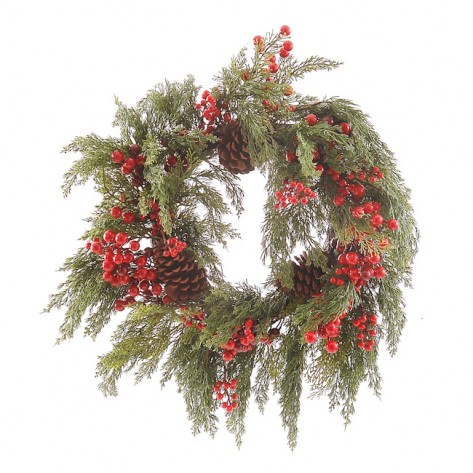 VIJENAC SA CRVENIM BOBICAMA 61CM VET