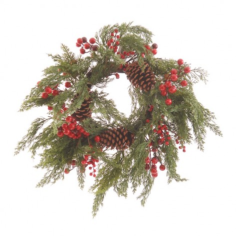 VIJENAC SA CRVENIM BOBICAMA 56CM VET