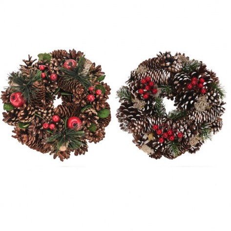 VIJENAC BOROVINA I ŠIŠARKE 25CM KOOP