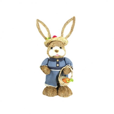 ZEČICA S KOŠAROM 25X22X60CM PLAVA ODJEĆA DKO