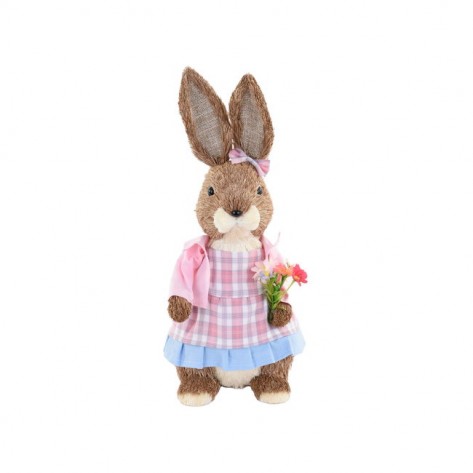 ZEČICA U ODJEĆI H41CM ROZA DKO