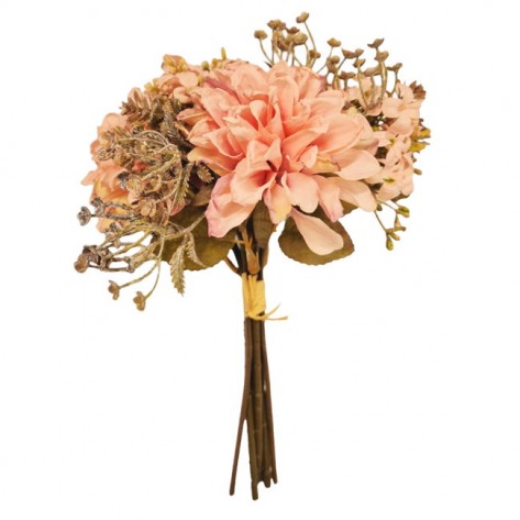 JESENSKI BUKET 27CM X6 S DALIJOM PINK DKO