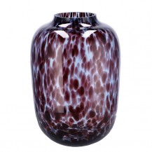 VAZA STAKLO LEOPARD BLU 28X42CM MAK