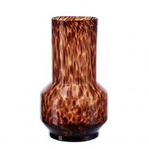 VAZA STAKLO LEOPARD AMBRA 20X35CM MAK