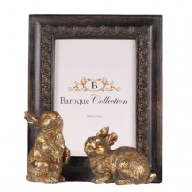 OKVIR ZA SLIKE ZEČEVI 10X15CM SMEĐI DUT