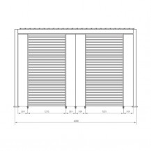 STRANICA ZA PERGOLU OCEAN 123CM ANTRACITE BIZ