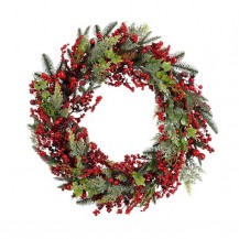 VIJENAC SMREKA I CRVENE BOBICE D70CM EDE