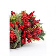 VIJENAC SMREKA I CRVENE BOBICE D40CM EDE