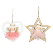 ANĐEO H16CM ZVIJEZDA/SRCE ZA OBJ. PINK EDE