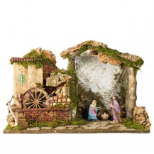 JASLICE SA SVIJETLOM I VODENICOM 50X26X33CM ROS