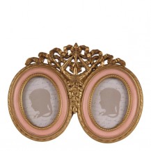 OKVIR ZA SLIKE OVAL DUPLI 16CM PINK DUT