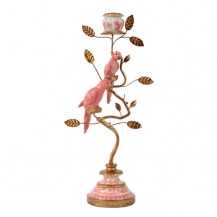 SVIJEĆNJAK PAPIGA 32,5CM PINK DUT