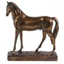 KONJ STATUA 28CM ZL. DUT