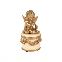 KUTIJA ZA NAKIT ANĐEO 11CM KREM/ZL. DUT