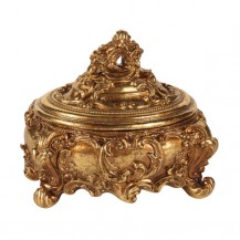 KUTIJA ZA NAKIT OKR. 13,5CM ZL. DUT