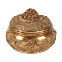 KUTIJA ZA NAKIT FLOWERS 9CM SREB. DUT