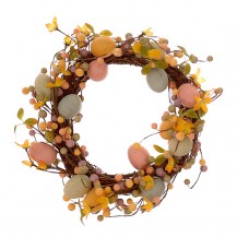 VIJENAC SA CVIJEĆEM I JAJIMA 40CM VET