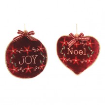 KUGLICA/SRCE NOEL/JOY 12,7CM VET