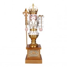 ORAŠAR FIGURA KRALJ 124CM ZLAT/BIJ. TIM