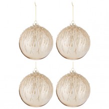 KUGLICE XMAS PEARLS 4KOM ZL. L JOL