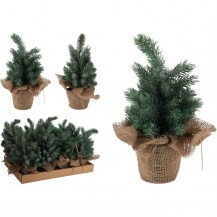 BOŽIĆNO DRVCE JUTA VAZA 30CM SORT KOOP