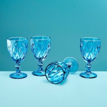 ČAŠA ZA VINO BASIC 9X17CM PLAVA WER