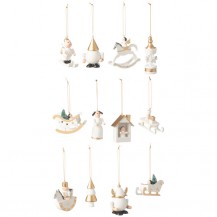 SET NOVOG. UKRASA 12KOM BIJ./ZL. JOL