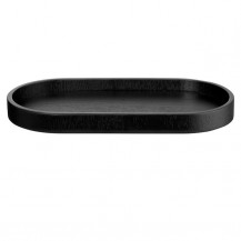 PLADANJ OVALNI CRNI 23X11CM VRBA ASA