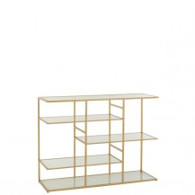 KONZOLA 120X40X91CM MET/STAKLO ZL. JOL
